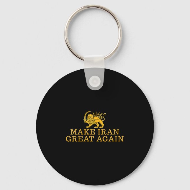Womens Make Iran Great Again Emblem Of Iran For Th Keychain (Front)