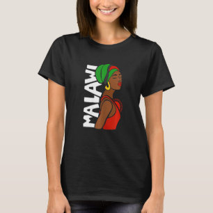 Womens Malawi Malawian Flag African Heritage Ethni T-Shirt