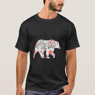 Women'S Mama Bear Floral Mama Bear Hoodie T-Shirt