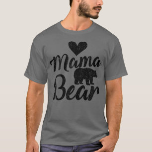 Womens Mama Bear Heart Love Family Matching Mom Gi T-Shirt