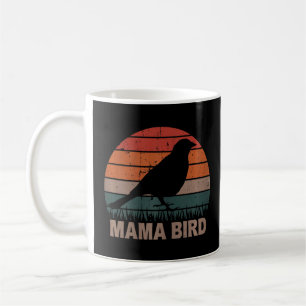 Womens Mama Bird Mother's Mom Retro Birds design F Coffee Mug