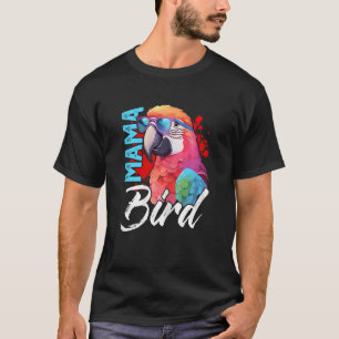 Womens Mama Bird Shirt Macaw Shirt Mother Mama Red