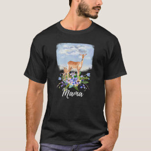 Womens Mama Deer Mommy Cute Doe New Mom  For Mothe T-Shirt