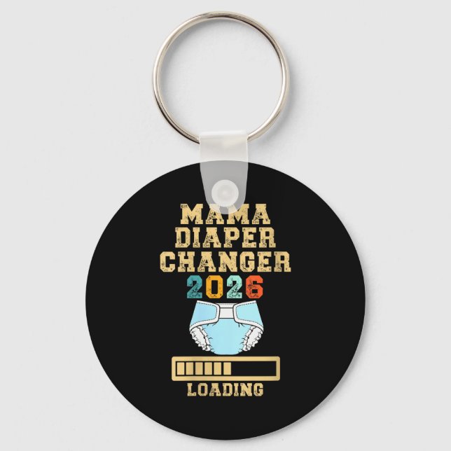 Womens Mama Diaper Changer 2026 New Baby Loading F Keychain (Front)