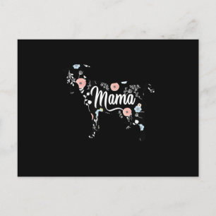 Womens Mama Goat Floral Mom Lover Mor Grandma Announcement Postcard