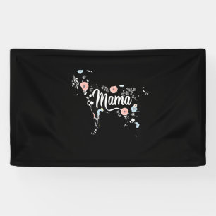 Womens Mama Goat Floral Mom Lover Mor Grandma Banner