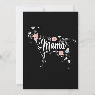 Womens Mama Goat Floral Mom Lover Mor Grandma Holiday Card
