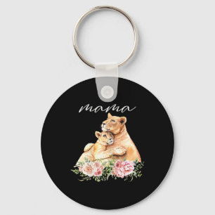 Womens Mama Lioness Shirt New Mom Lion Mommy Gift Keychain