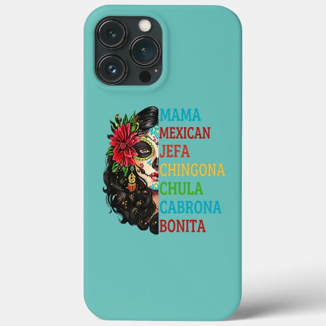 Womens Mama Mexican Jefa Chingona Chula Mamacita Case-Mate iPhone Case (Back)