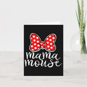 Womens Mama Mouse Family Vacation Mom Funny Mama M Card