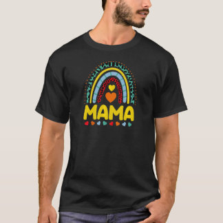 Womens Mama Rainbow Grandma Cute Mothers Day T-Shirt