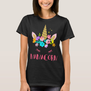 Womens Mamacorn Unicorn Costume Mom Mother's Day T-Shirt