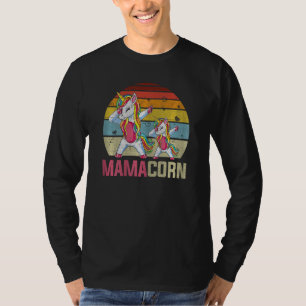 Womens Mamacorn Unicorn Mom Baby Mother's Day For T-Shirt