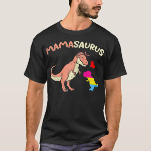 Womens Mamasaurus Mama Mom Dinosaur LGBTQ Pride Pa T-Shirt