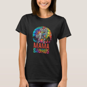 Womens Mamasaurus Rex Dinosaur Mom Saurus Tie Dye T-Shirt