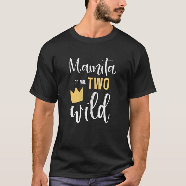 Womens Mamita Of Mr Two Wild 2nd Birthday Party Th T-Shirt (Front)