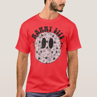 Womens Mammy Life Ghost Spooky Face , Halloween Ma T-Shirt