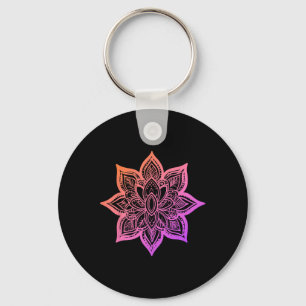 Womens Mandala Vintage Spiritual Zen Casual Vacati Keychain