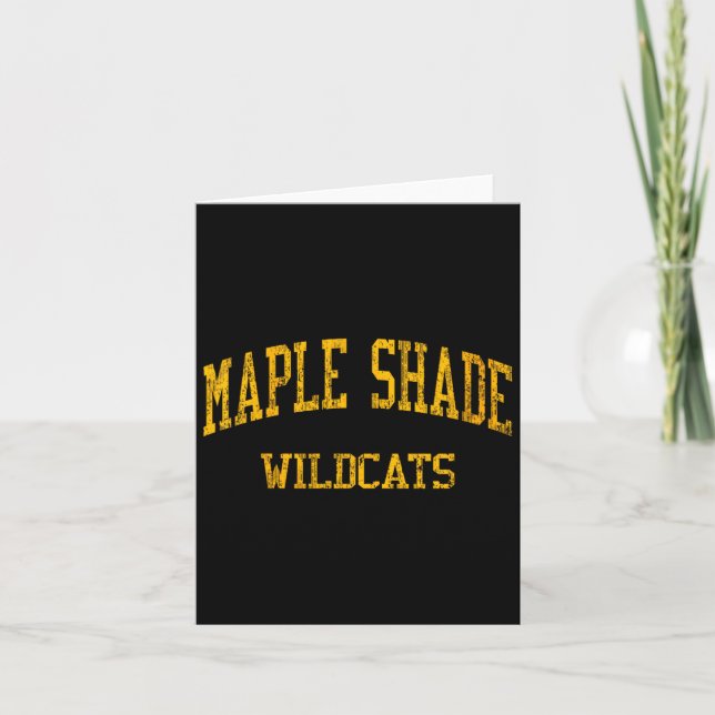 Womens Maple Shade High School Hs Maple Shade Nj V Card (Front)