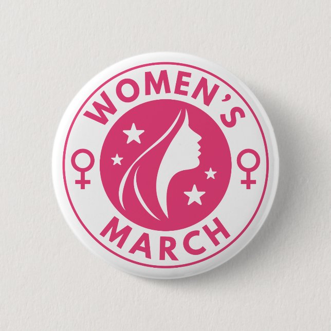 Women's March 2 Inch Round Button (Front)