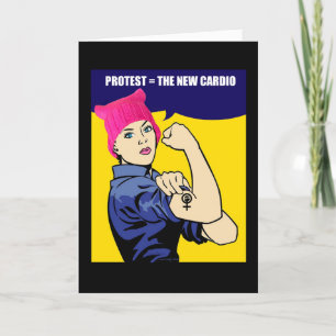 Women's March Cardio Customizable Birthday Card