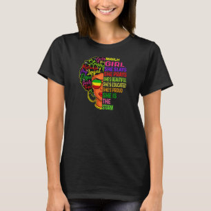 Womens March Girl She Slays & Prays Birthday Girls T-Shirt