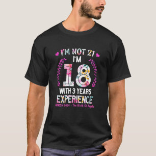 Womens March Girls 2001 21 Birthday 21 Years Old I T-Shirt