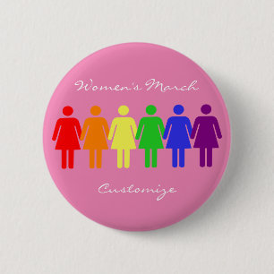 women's march LGBTQIA Thunder_Cove 2 Inch Round Button