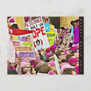 Women's March Memorabilia Postcard