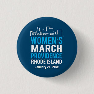 Women's March Providence Rhode Island January 1 Inch Round Button