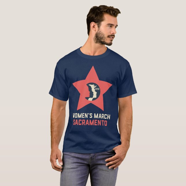 Women's March Sacramento Men's Fitted T-Shirts (Front Full)