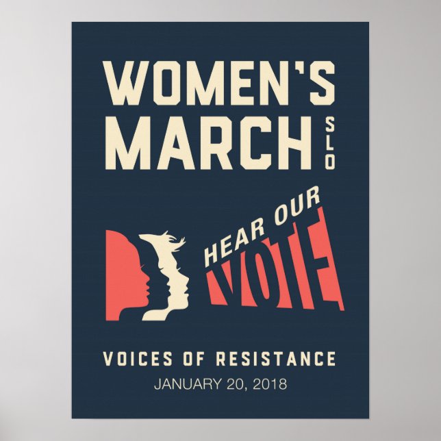 Women's March SLO January Event Poster (Front)