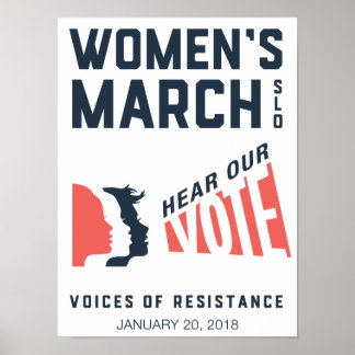 Women's March SLO January Event Poster
