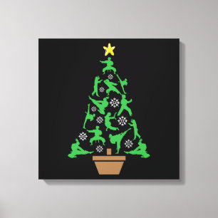 Women's Martial Arts - Girls Karate Christmas Tree Canvas Print