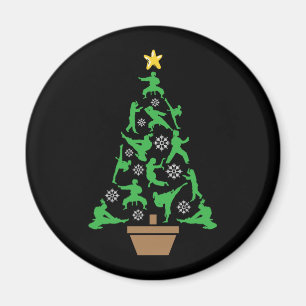 Women's Martial Arts - Girls Karate Christmas Tree Magnet