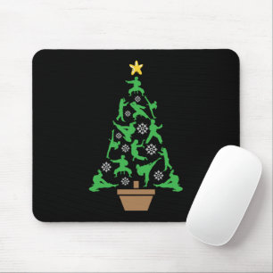 Women's Martial Arts - Girls Karate Christmas Tree Mouse Pad