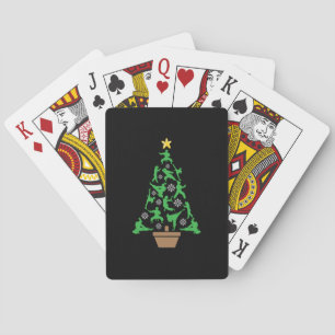 Women's Martial Arts - Girls Karate Christmas Tree Playing Cards