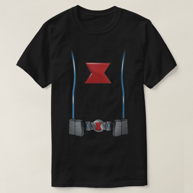 Womens Marvel Black Widow Halloween Costume VNeck  T-Shirt (Design Front)
