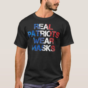 Womens Masks Save Lives Real Men Wear Masks VNeck T-Shirt
