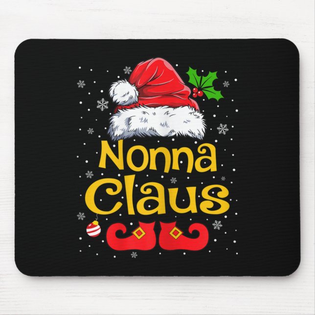 Womens Matching Family Christmas Santa Hat Xmas Fu Mouse Pad (Front)