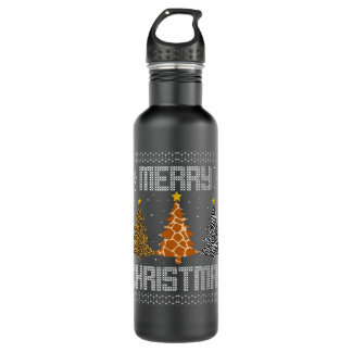 Womens Matching Family Group Stepfather Christmas  710 Ml Water Bottle