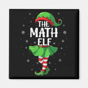 Womens Math Elf Christmas Girls Women Elf Squad Xm Magnet