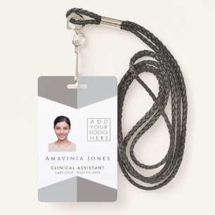 Womens Medical Photo ID Identification Plastic Bad Badge