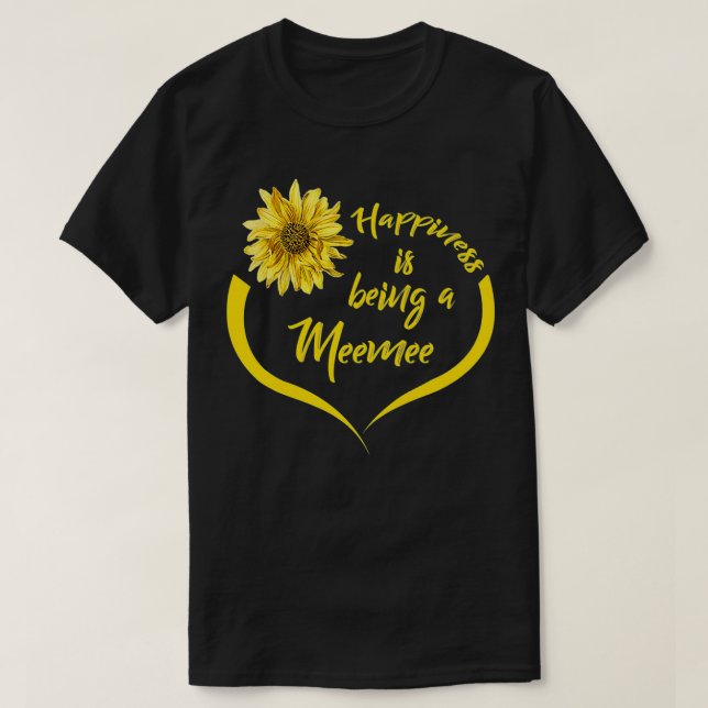 Womens Meemee Gift Happiness Is Being A Meemee Pre T-Shirt (Design Front)