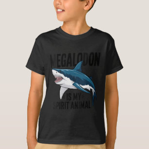 Womens Megalodon Is My Spirit Animal Funny Saying T-Shirt