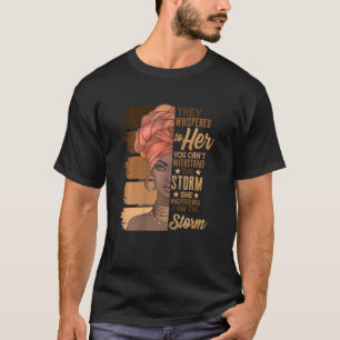 Womens Melanin Colours Women I Am The Storm Black T-Shirt