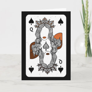 Womens Melanin Queen Of Spades Black History Month Card