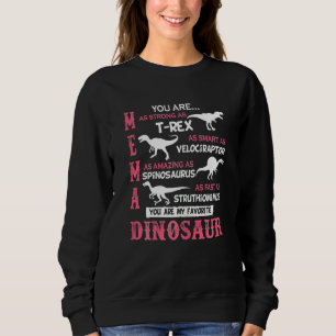 Womens Mema You Are As Strong As T Rex Dinosaur Mo Sweatshirt