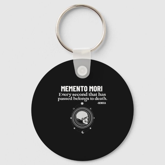 Womens Memento Mori Seneca Stoicism Stoic Philosop Keychain (Front)