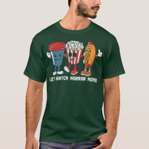 Womens men Scary spooky Halloween let's watch horr T-Shirt